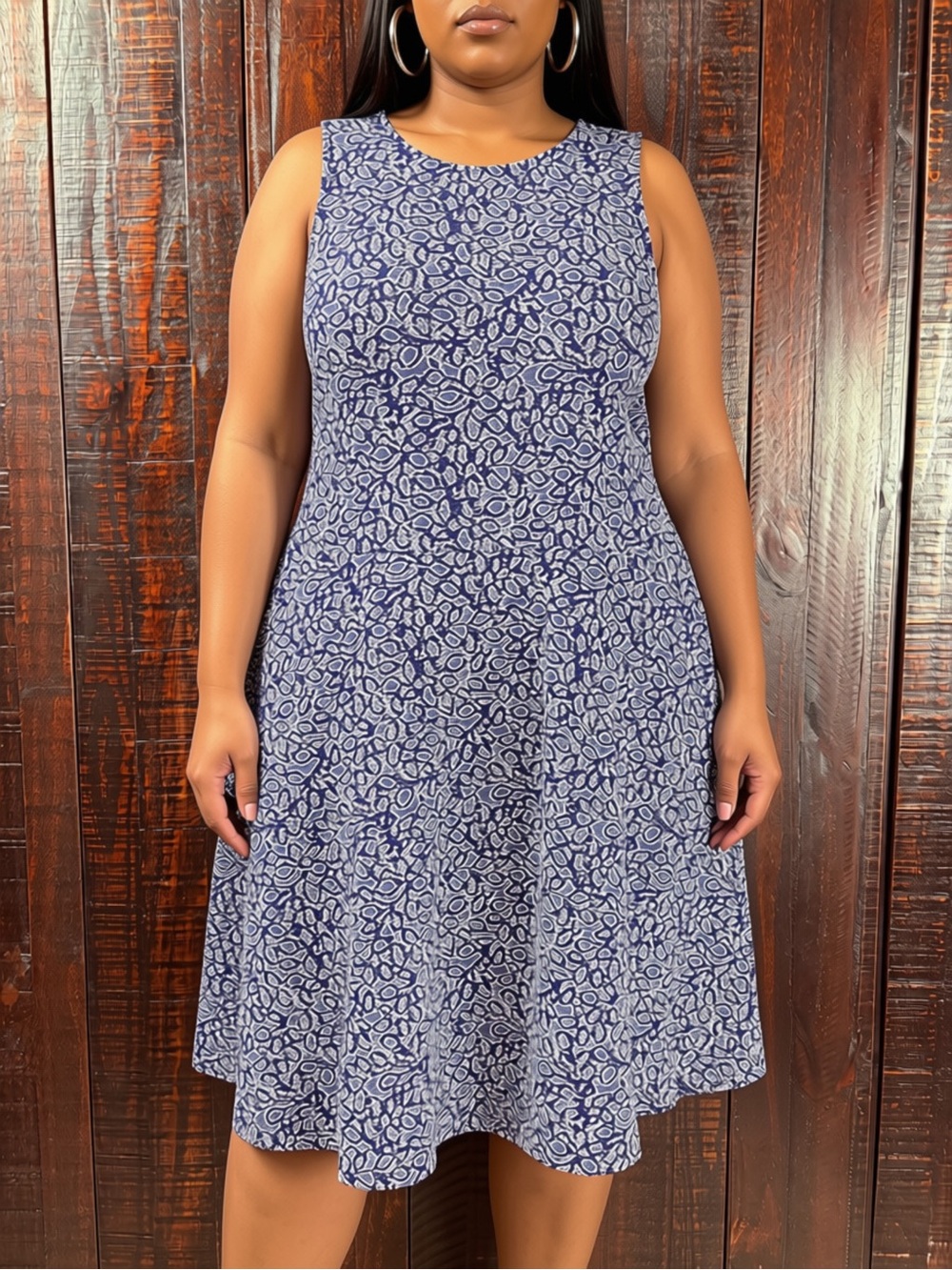 LEOTA Jacquard Sheath Sleeveless Dress Blooming Royal Blue 14/16
